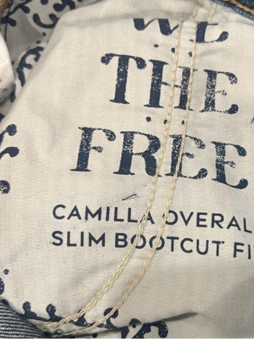 We the Free Camilla Slim Fit Flare Denim Overalls - Picture 5 of 9